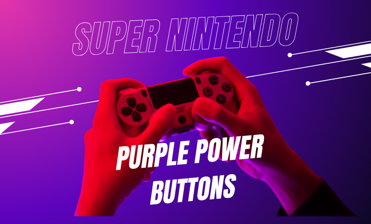 why are the super nintendo purple power buttons different colors