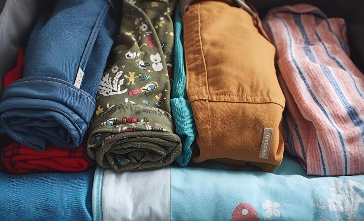 how to roll clothes for packing