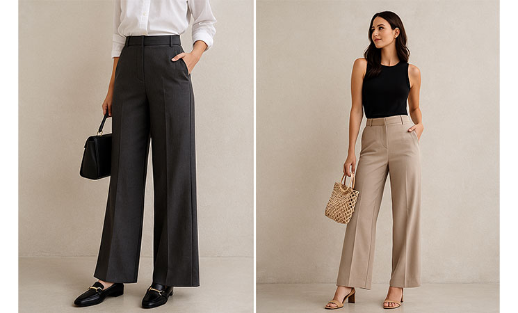what shoes to wear with wide leg trousers