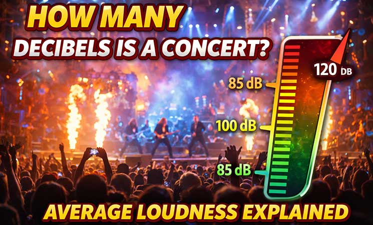 how many decibels is a concert?